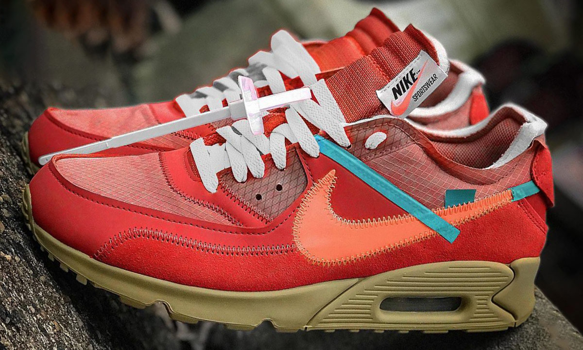 off white red air max 90